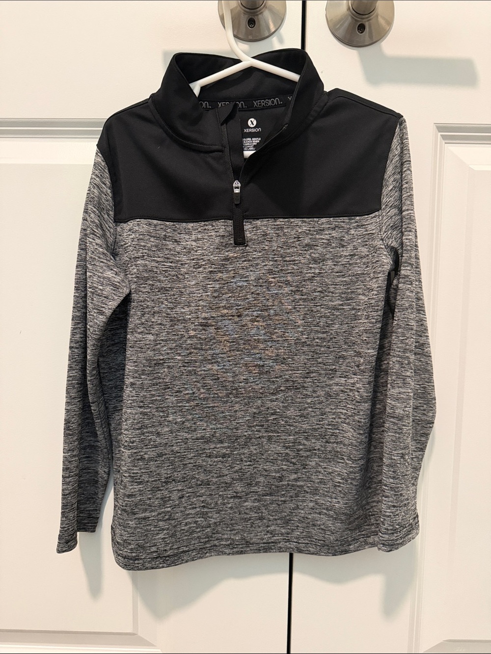 Boys Quarter-Zip Pullover performance long sleeve shirt